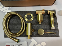 Смеситель встроенный с гигиеническим душем Timo Saona 2389/17SM золото матовое 250_100_2835778